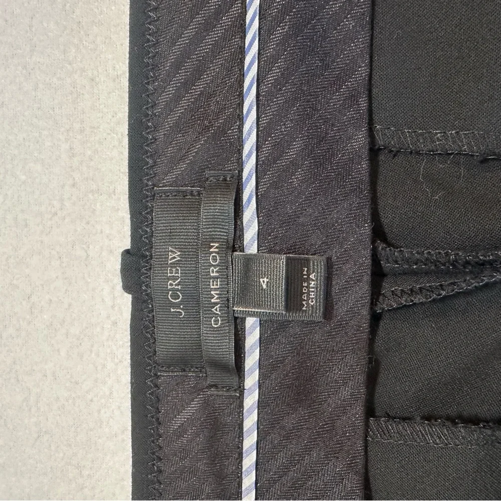 J.Crew Camron Black Classic Ankle Pants Zipper Fly Belt Loops Women’s Size 4